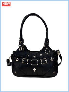 Kawaii Y2K Lolita Crossbody Bag Pin Display Ita Bag Handbag PU Leather